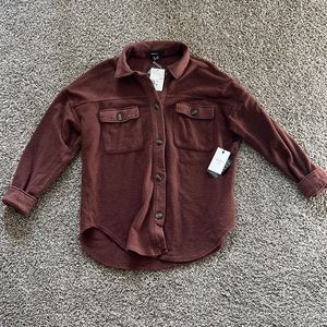 NWT - fleece button front shacket